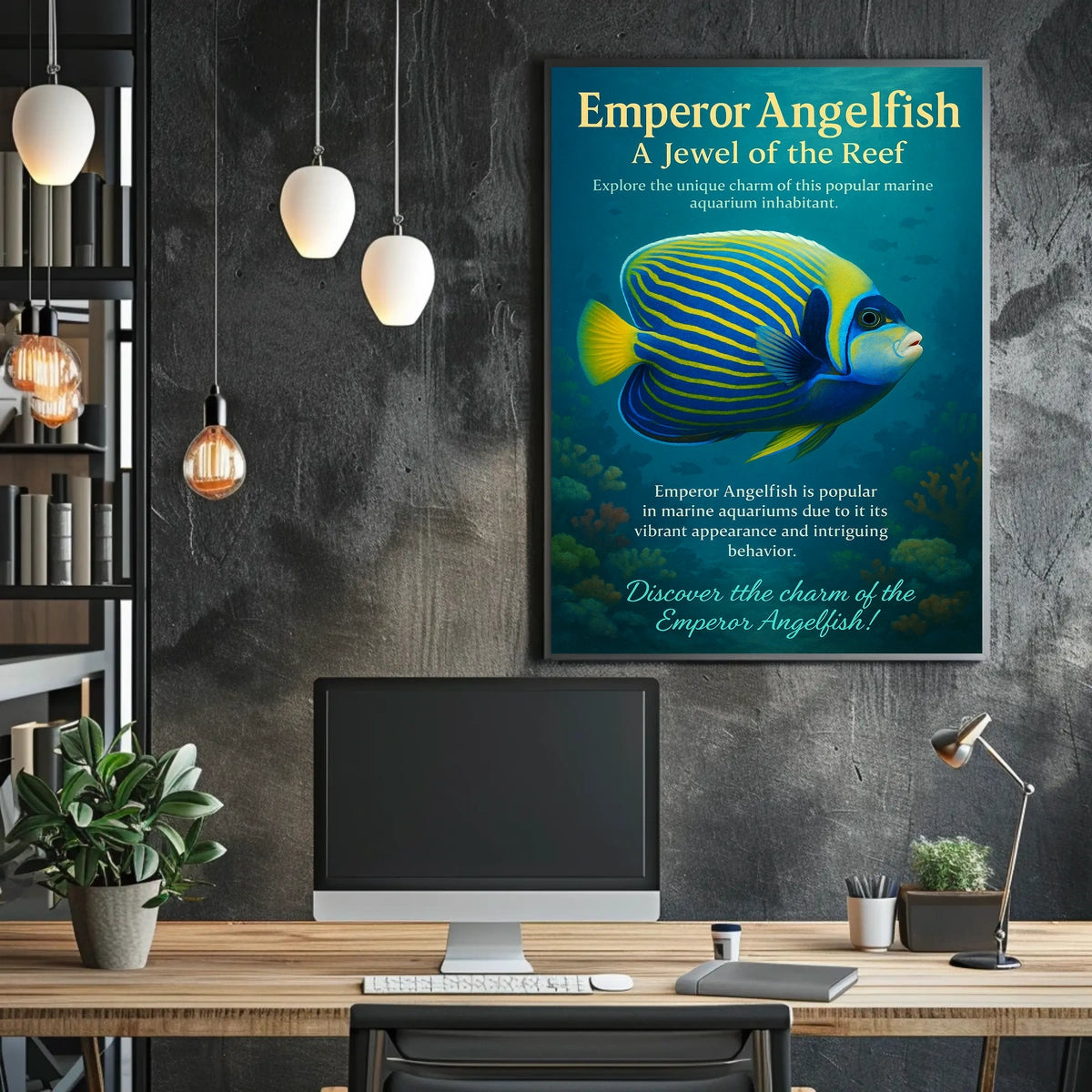 Emperor Angelfish A Jewel of the Reef Poster