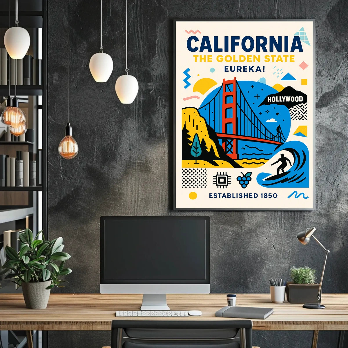 California The Golden State Poster