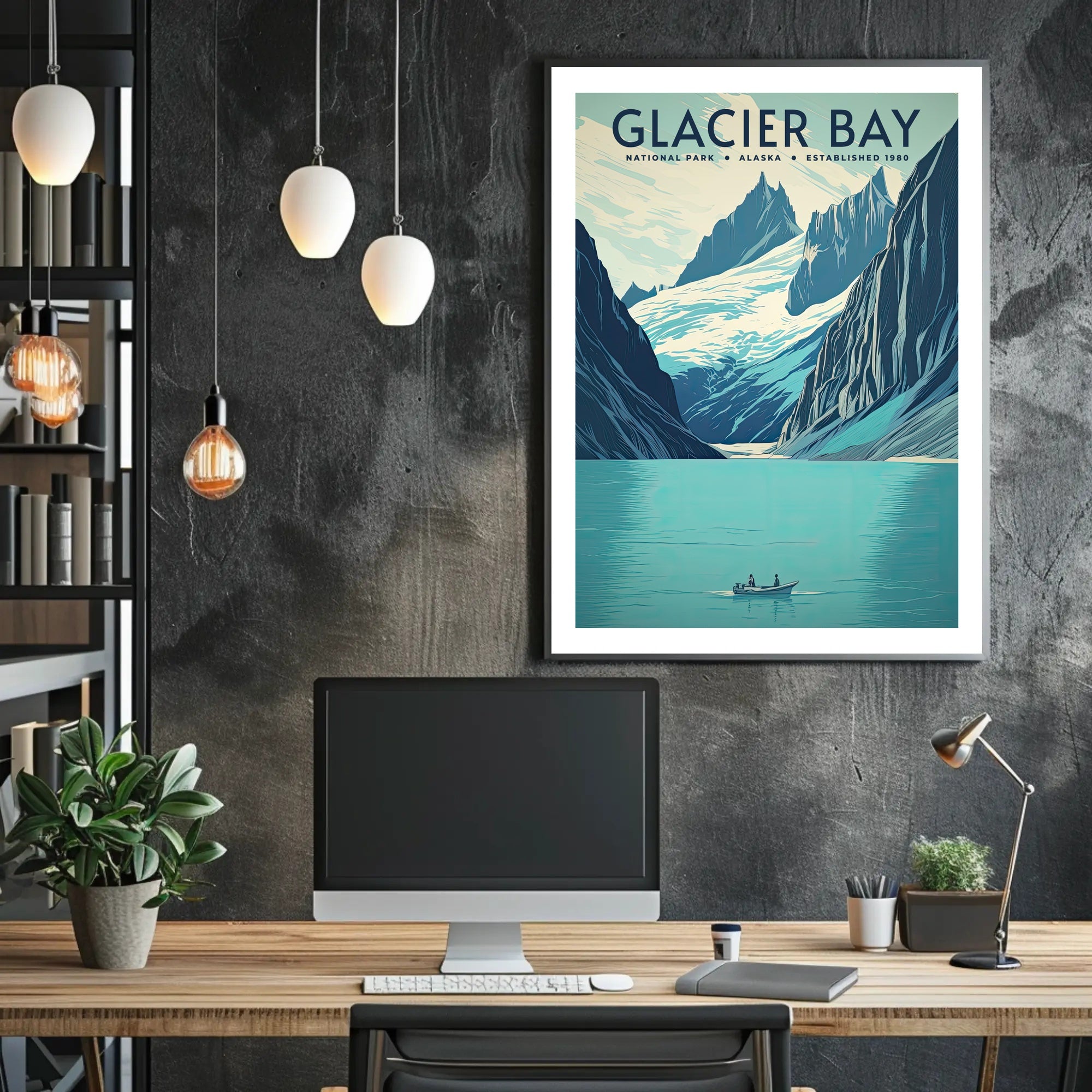 Glacier Bay National Park Vintage Travel Poster