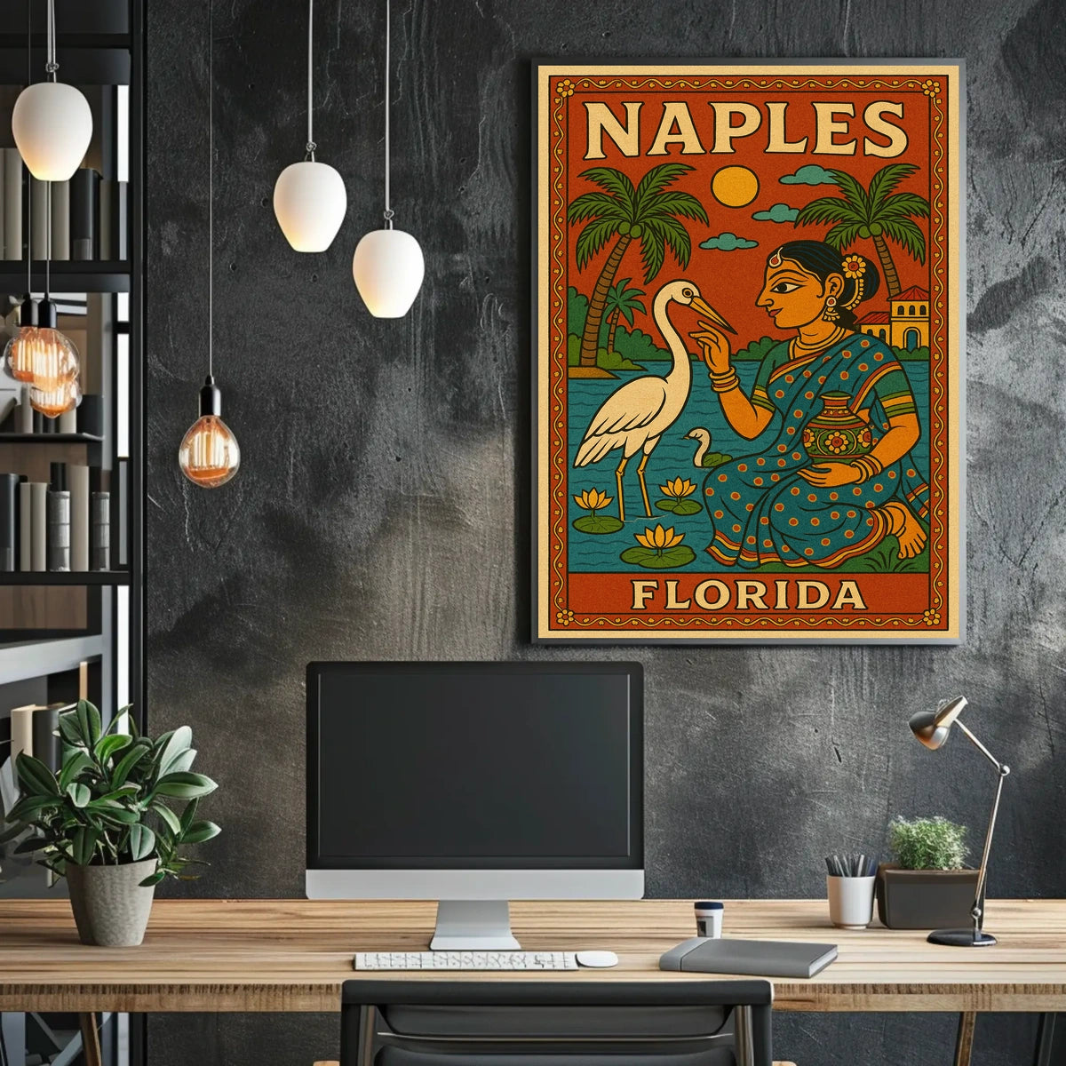 Naples Florida Cultural Fusion Poster Wall Art Print