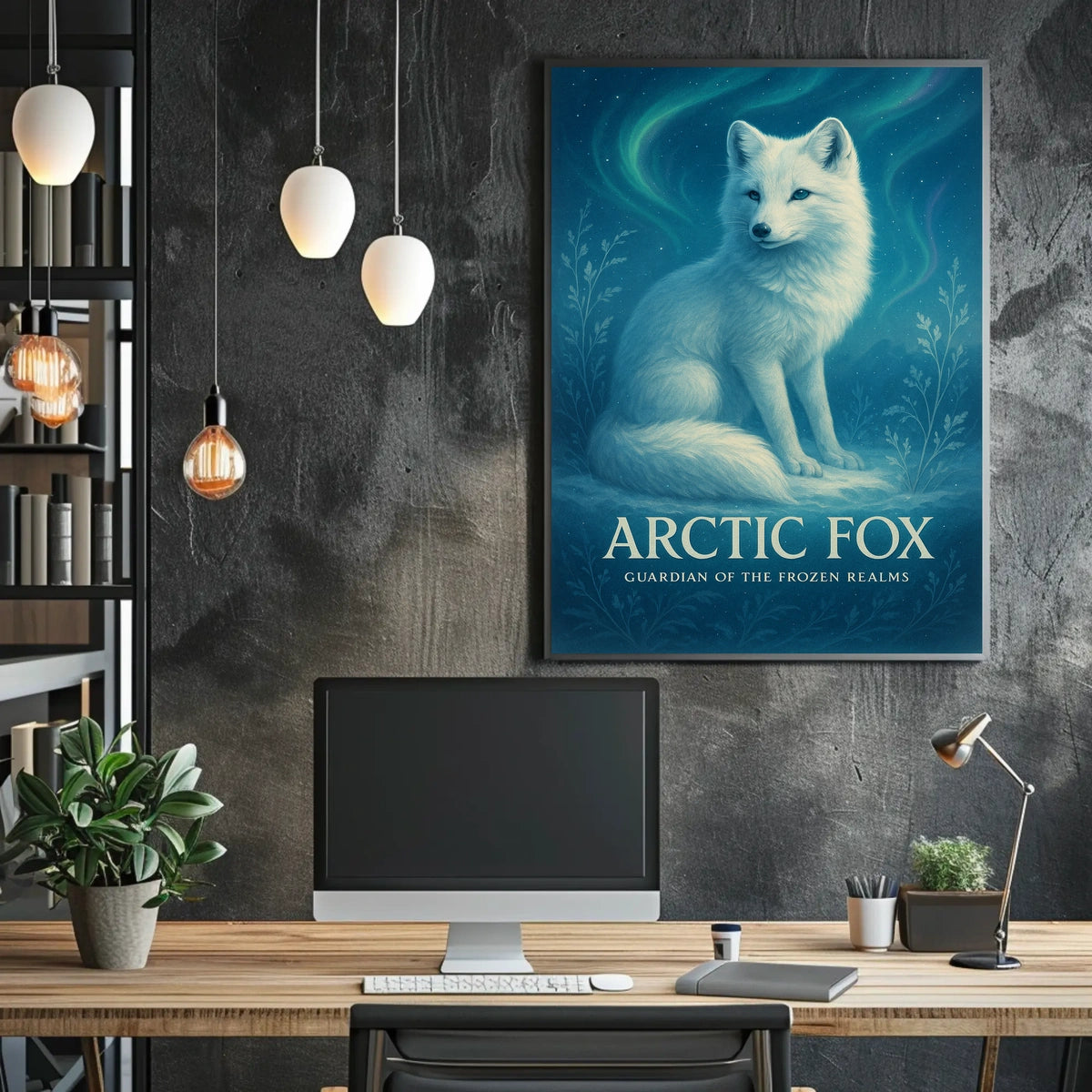 Arctic Fox Guardian of the Frozen Realms Poster