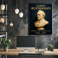 James Buchanan Vintage Presidential Portrait Historical Poster PosterGoat