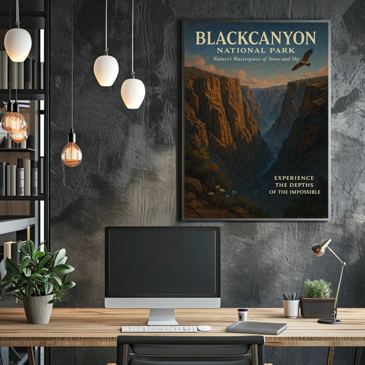 Black Canyon Adventure Vintage National Park Poster