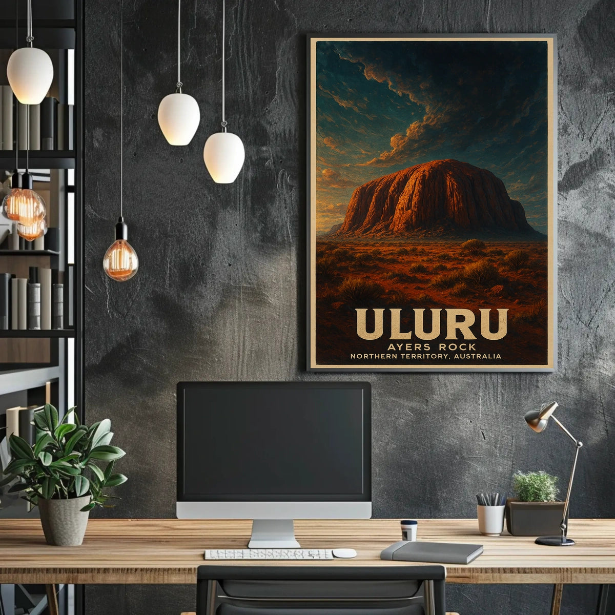 Uluru Ayers Rock Desert Wanderlust Poster