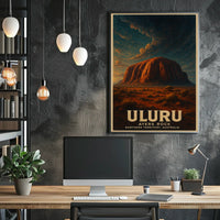 Uluru Ayers Rock Desert Wanderlust Poster