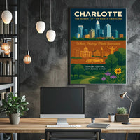 Charlotte's Skyline and Heritage Urban or Cityscape Poster PosterGoat
