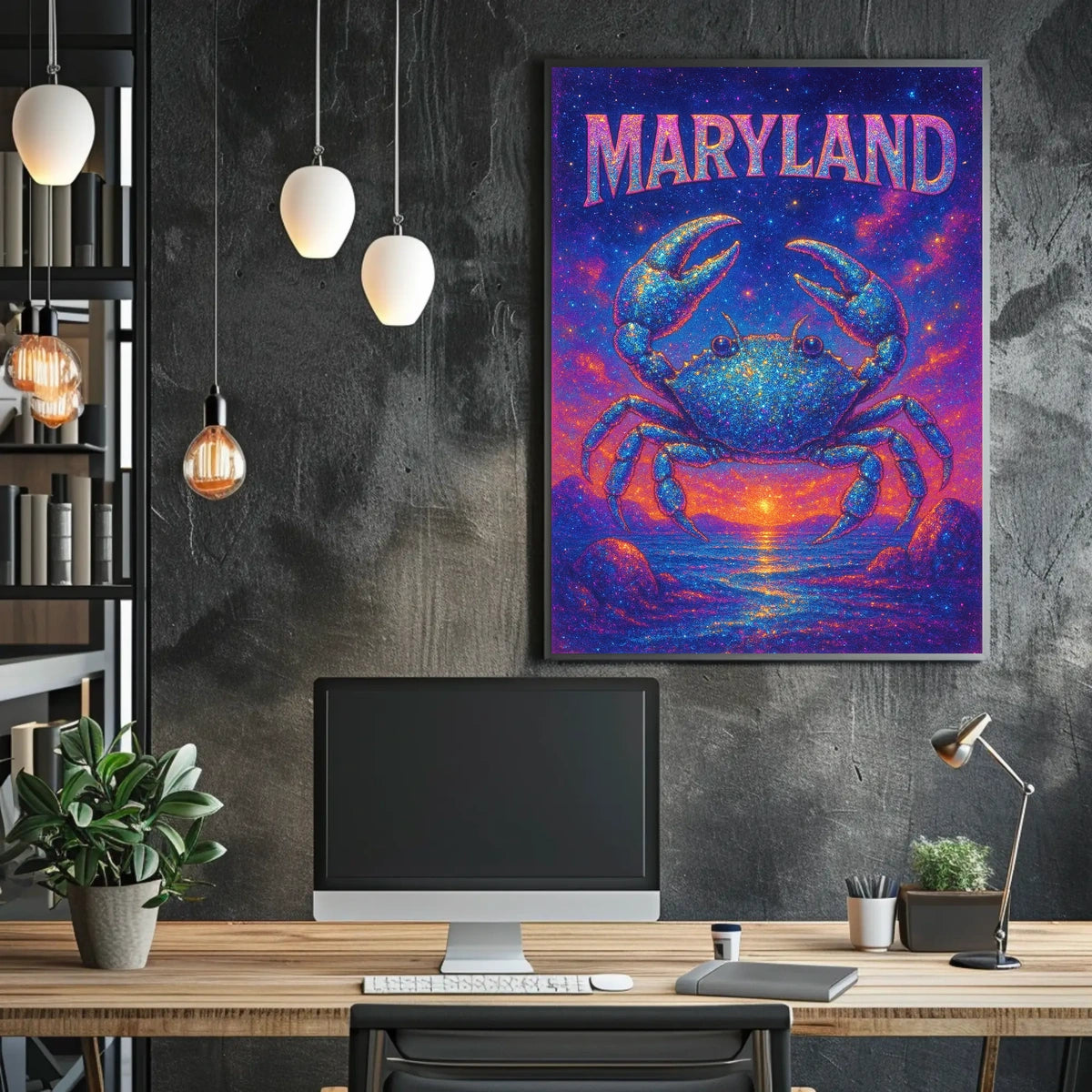 Maryland Starry Crab Poster