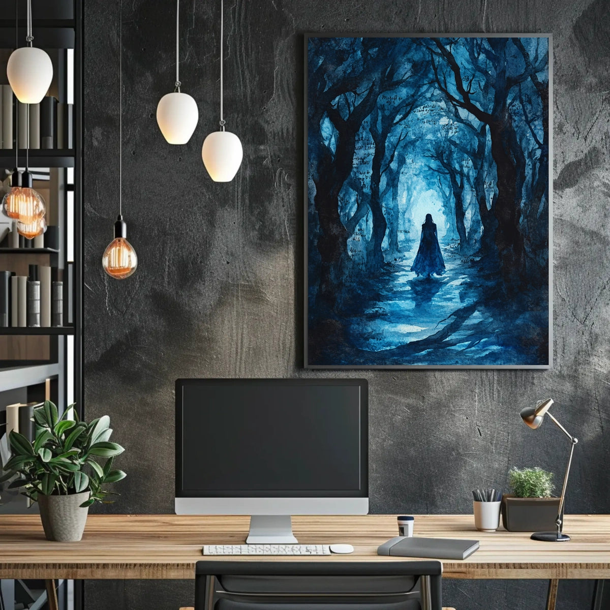 Mysterious Traveler in Enigmatic Forest Abstract, Artistic, or Pop Culture Poster