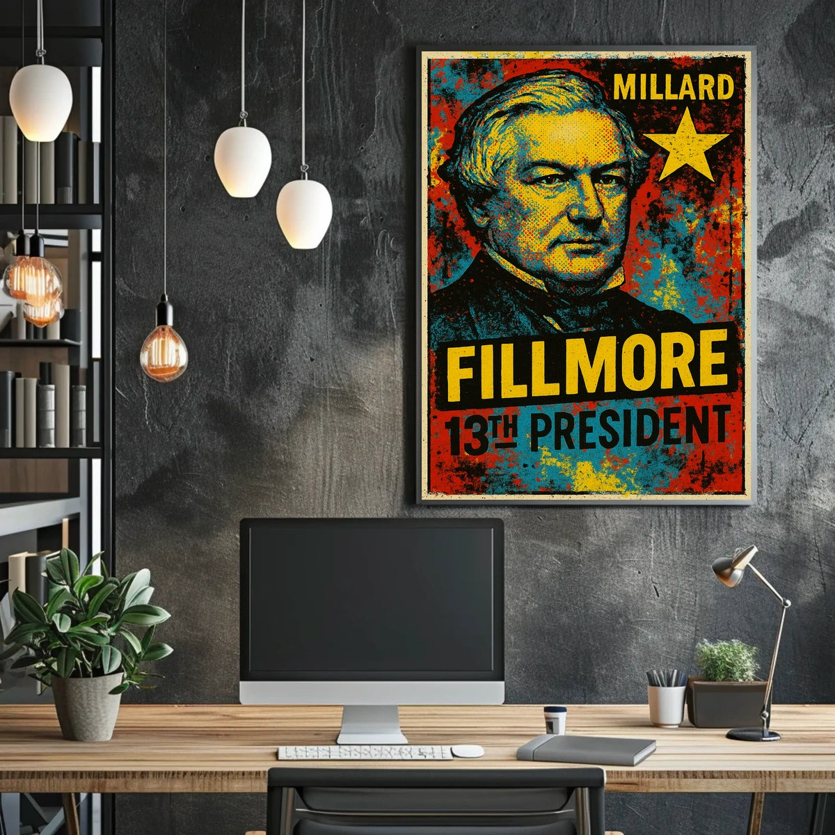 Millard Fillmore 13th President of the United States Graffiti Pop Art Poster