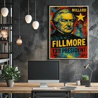 Millard Fillmore 13th President of the United States Graffiti Pop Art Poster