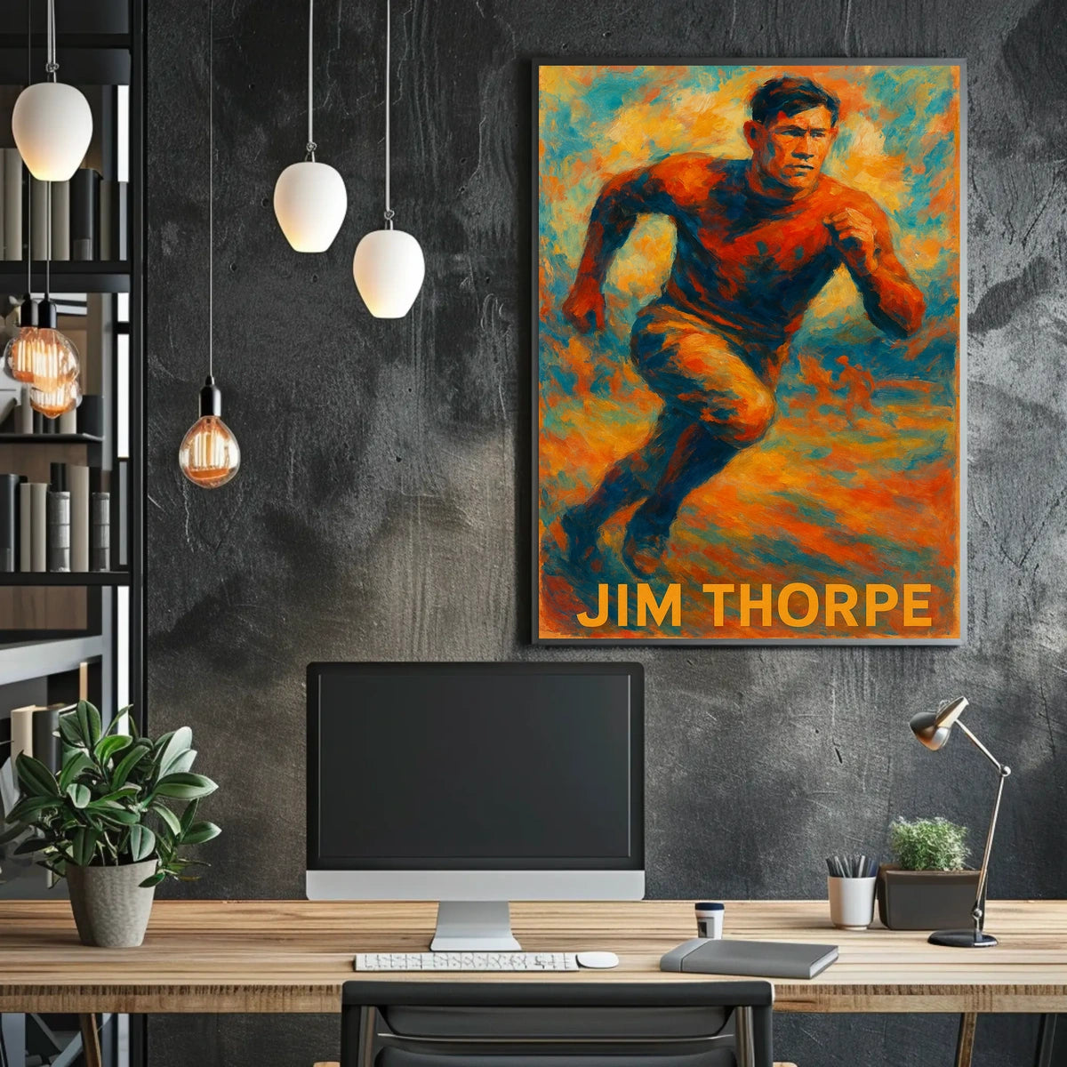 Jim Thorpe Athletic Icon Poster