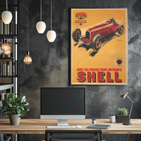 Vintage Shell Motor Oil Advertisement Poster