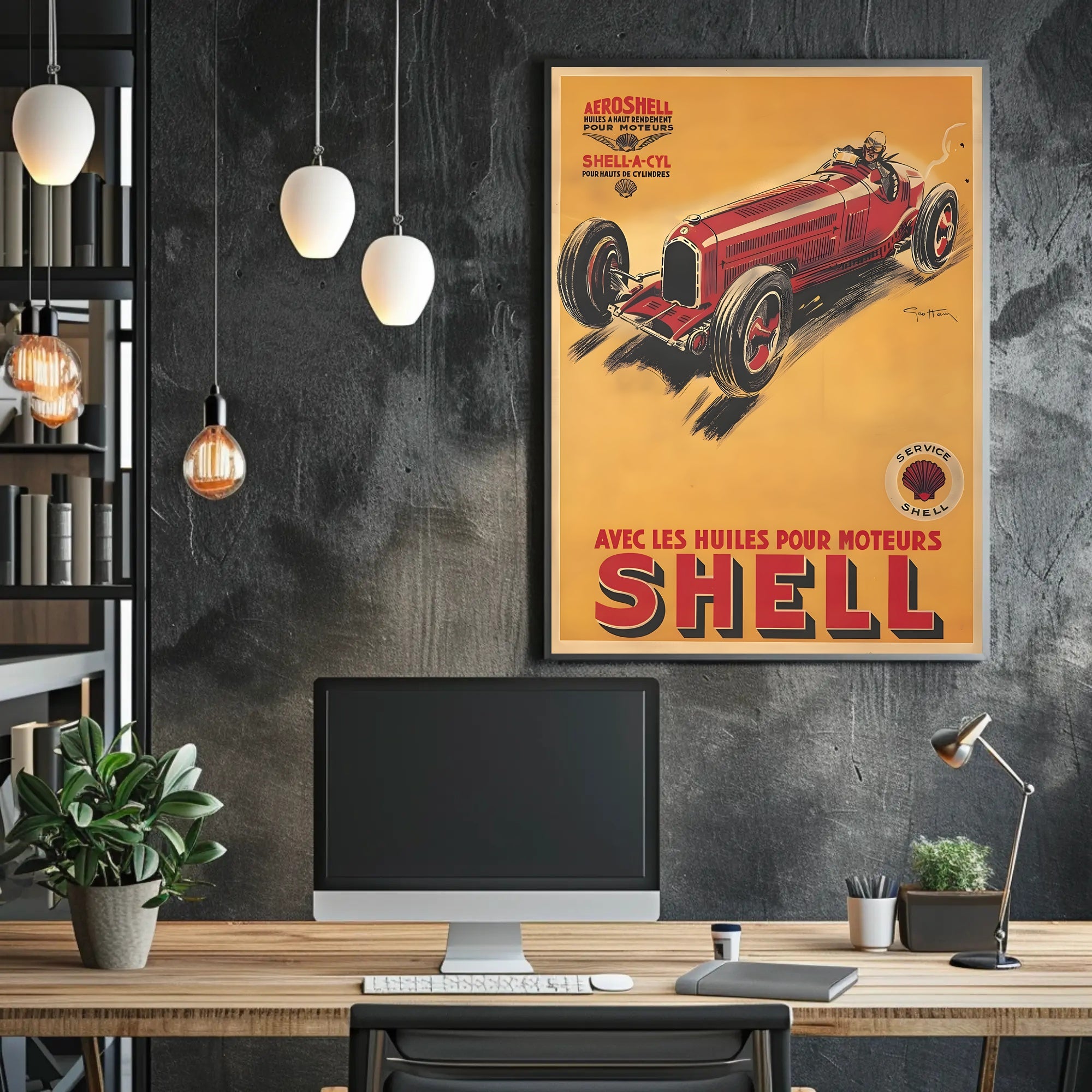 Vintage Shell Motor Oil Advertisement Poster