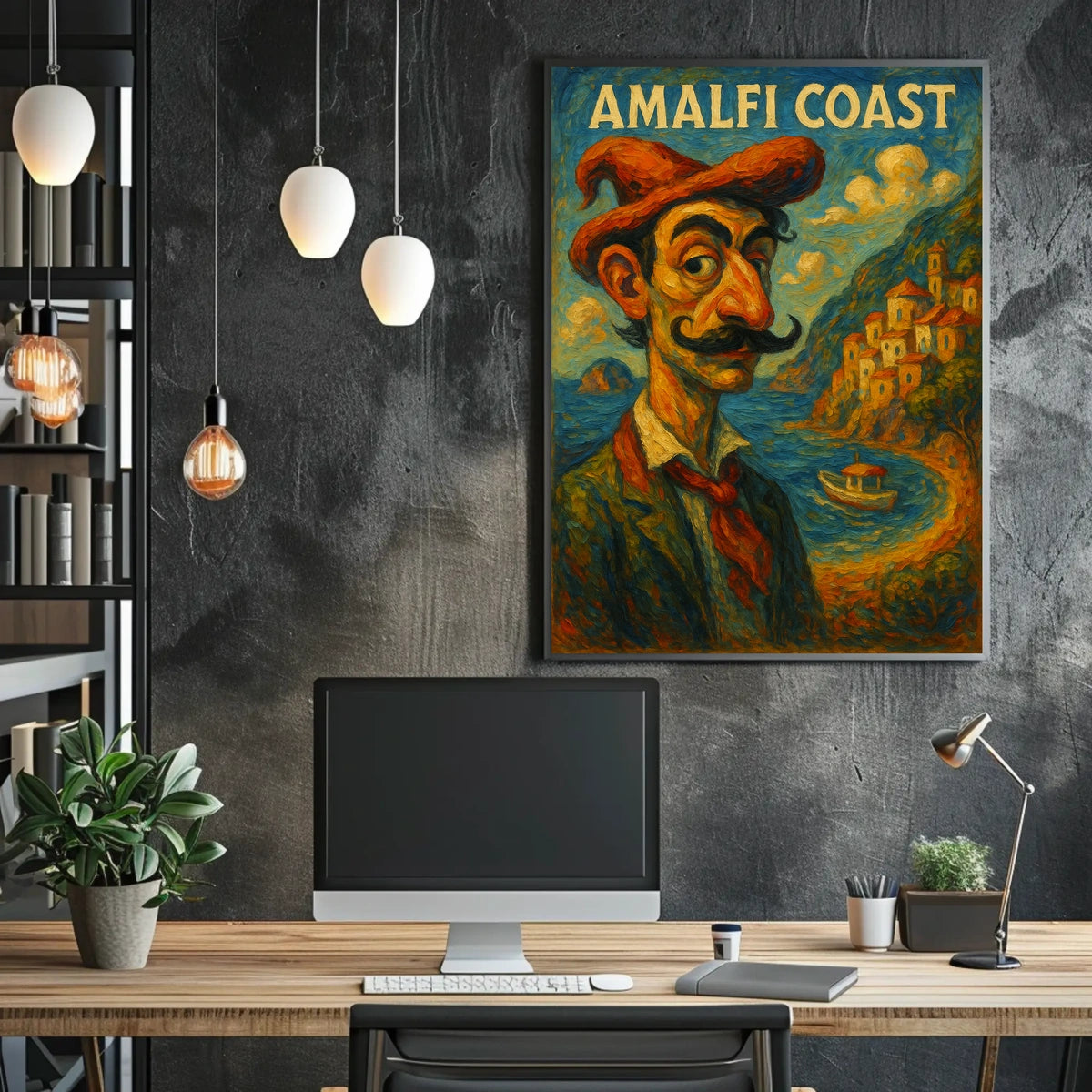Amalfi Coast Artistic Impression Poster