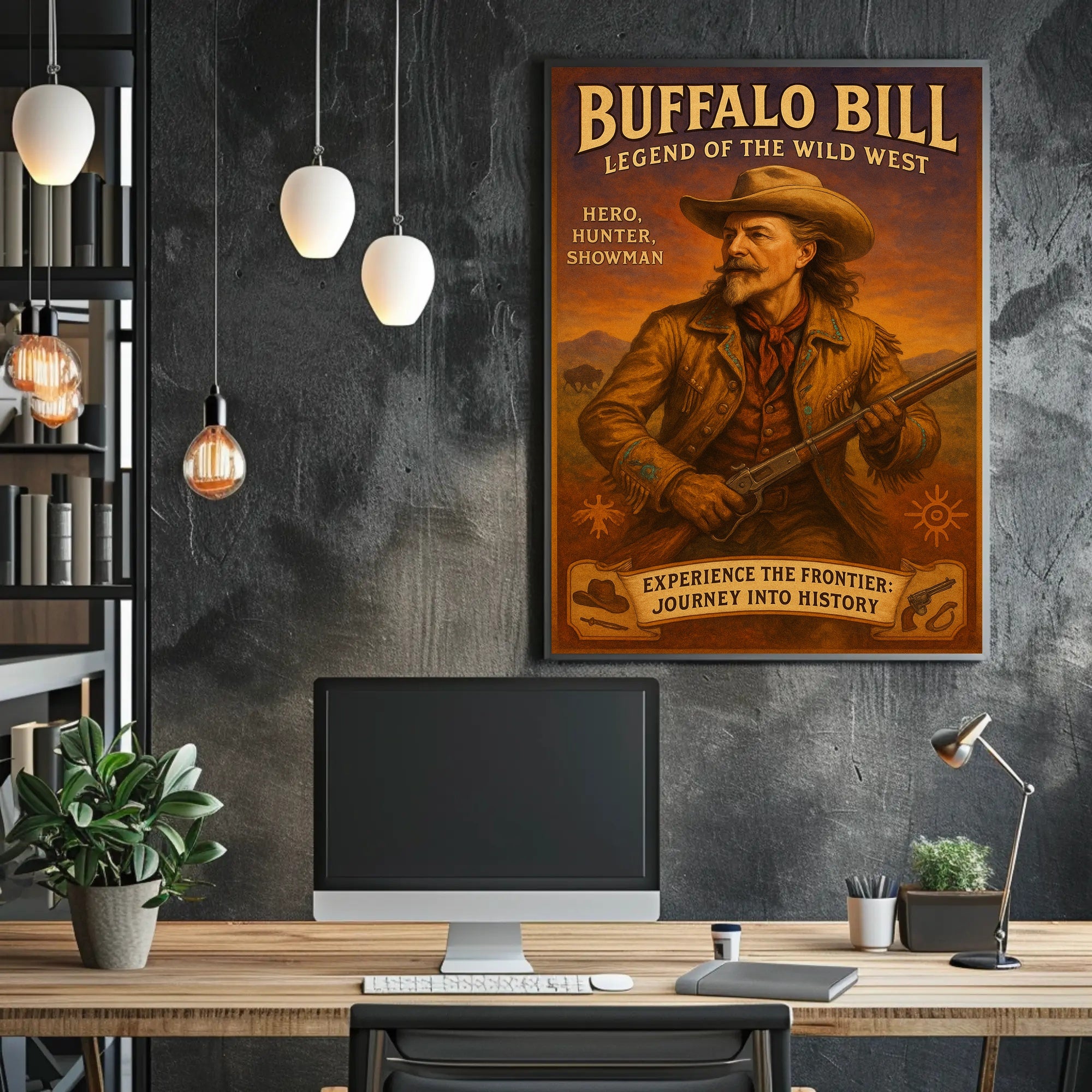 Buffalo Bill Legend Of Wild West Poster Vintage Wall Art