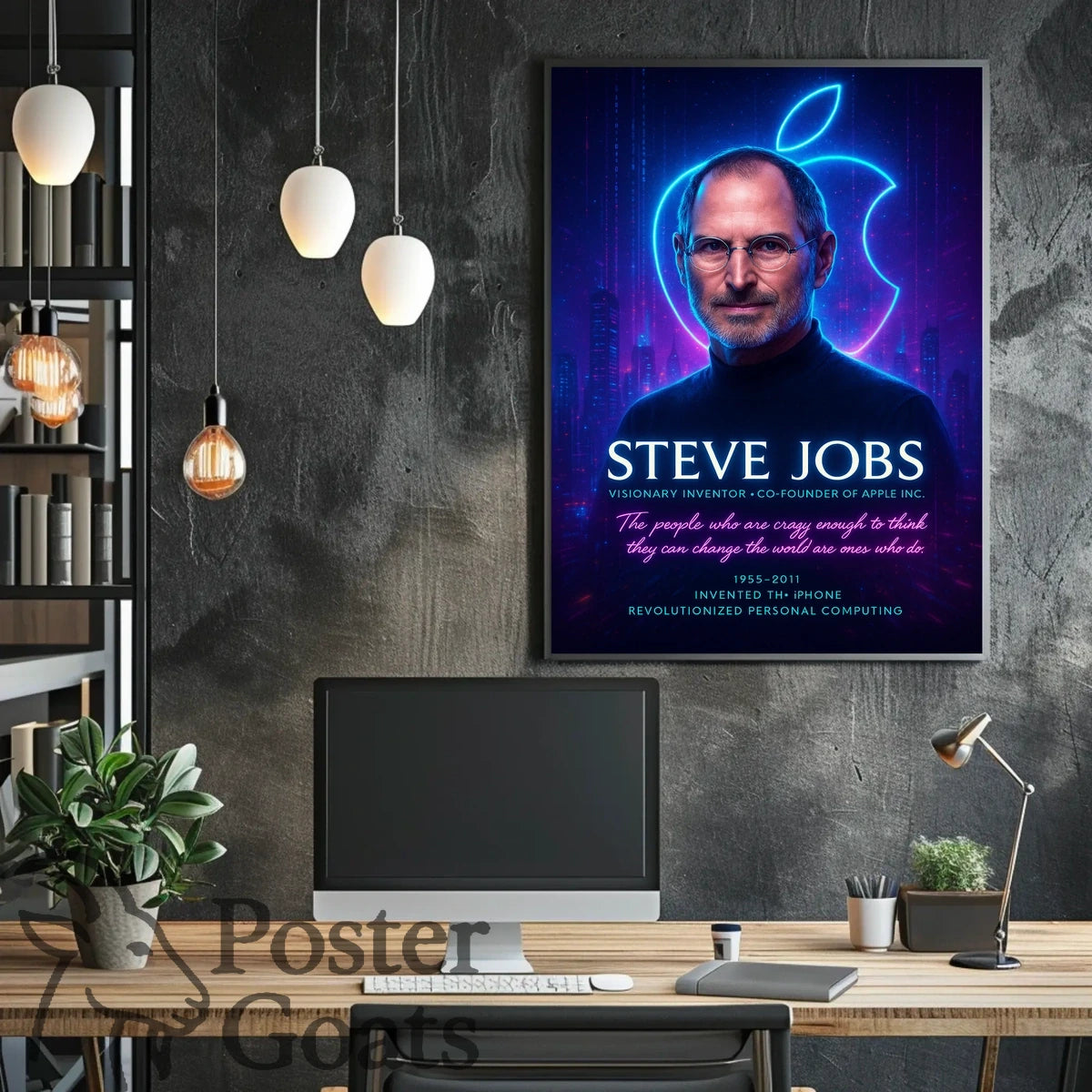 Steve Jobs Visionary Quote Motivational or Quote Poster