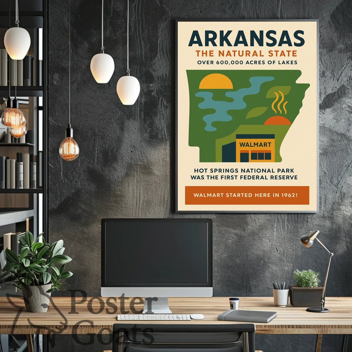 Arkansas Vintage Travel Poster: Nature and History Celebrated