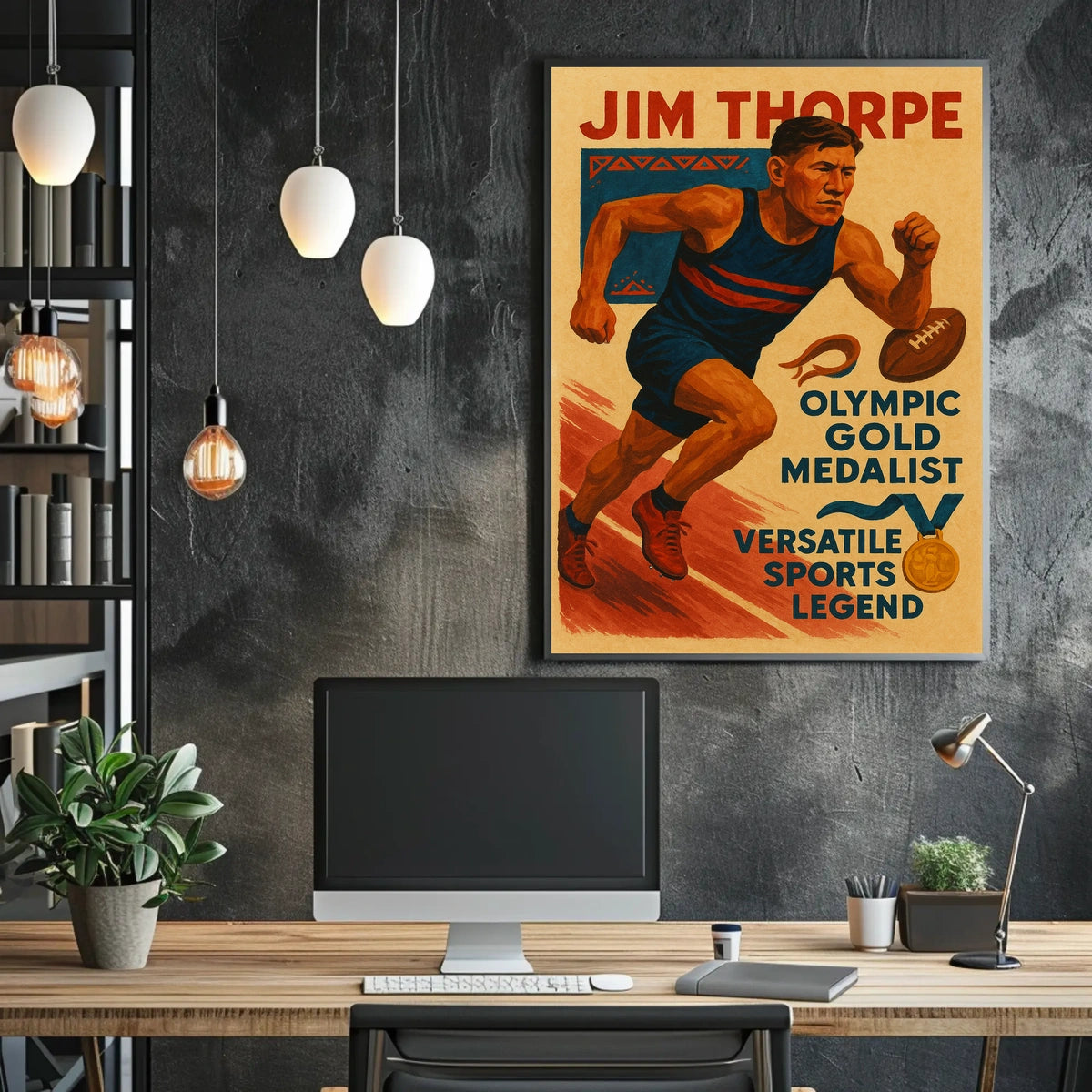 Celebrating an Olympic Legend Jim Thorpe Poster