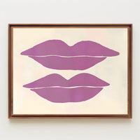 Purple Lips Art Poster