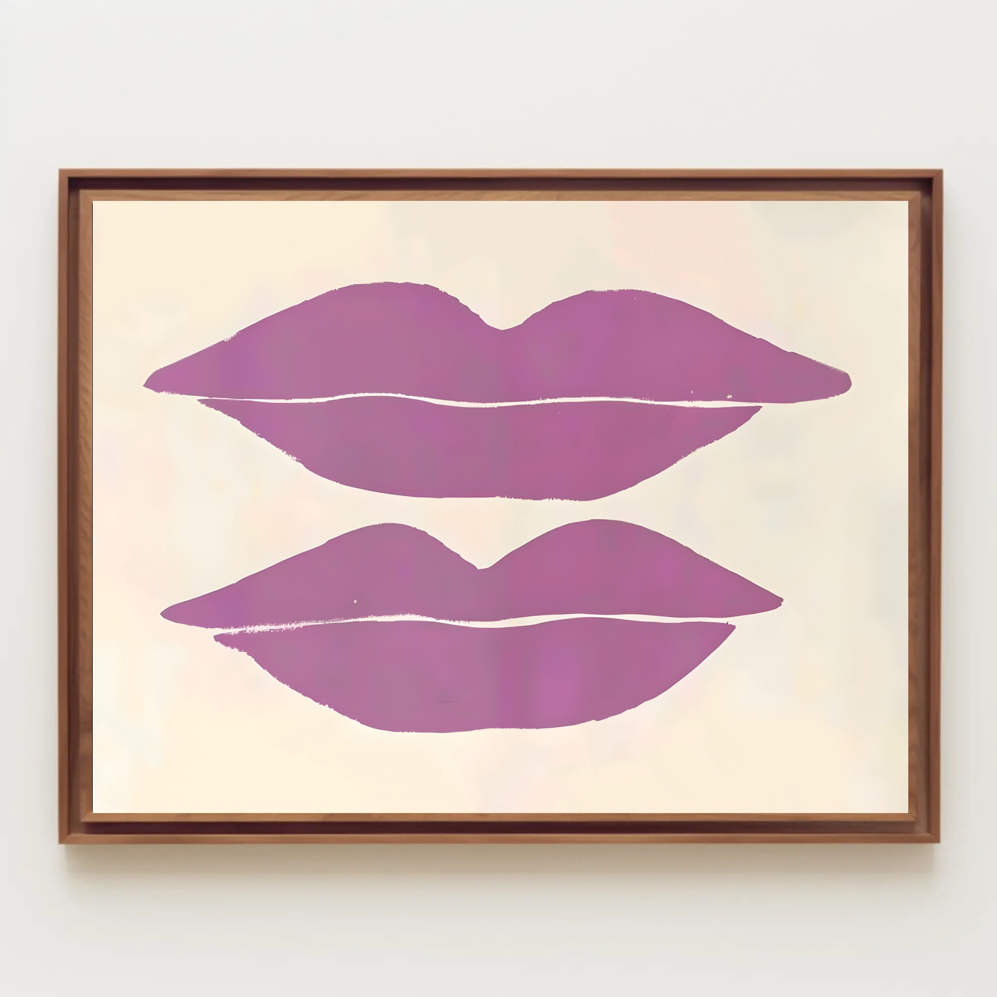 Purple Lips Art Poster
