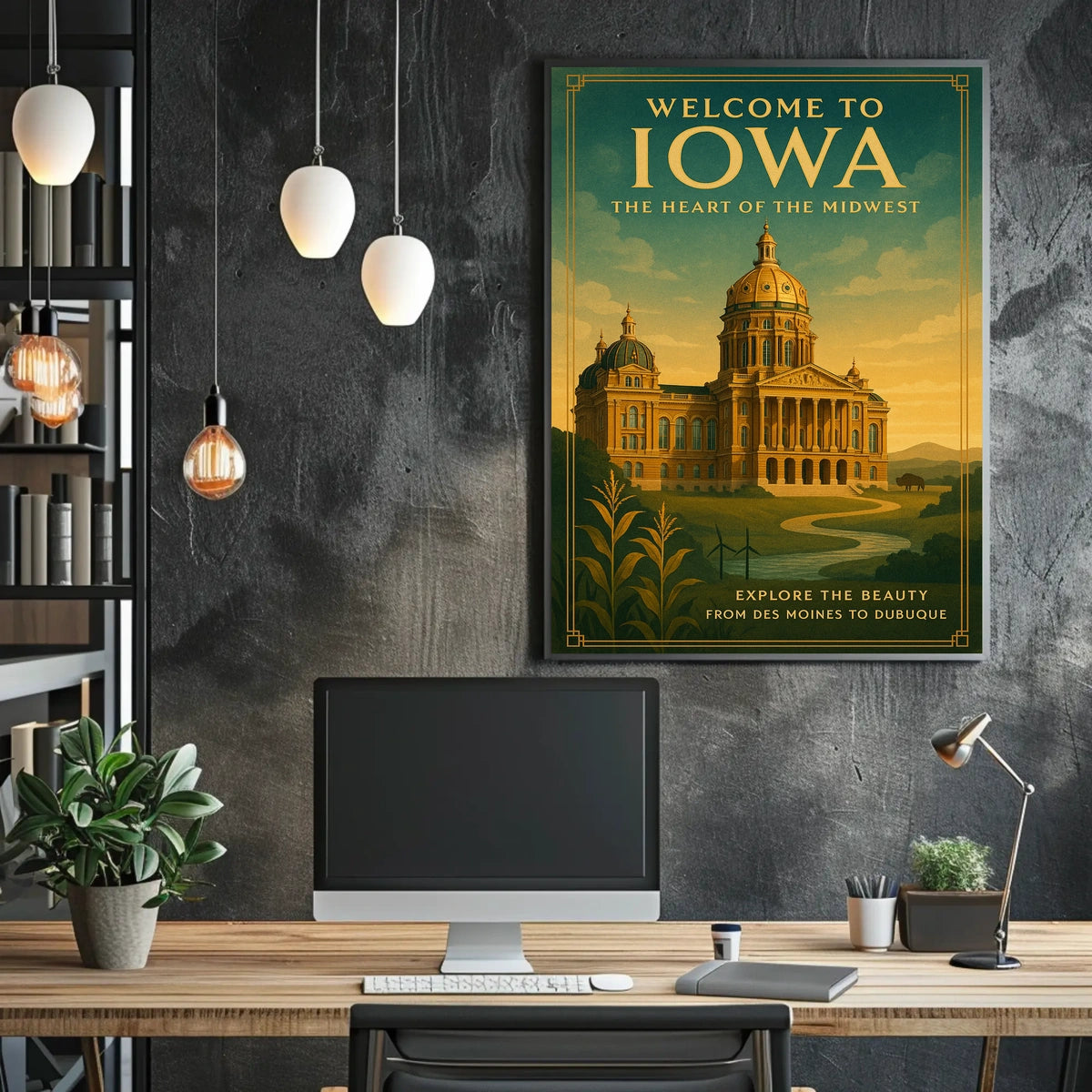 Welcome to Iowa The Heart of the Midwest Poster