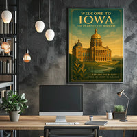 Welcome to Iowa The Heart of the Midwest Poster