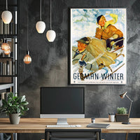 Winter Sleigh Ride Adventure Travel Poster PosterGoat