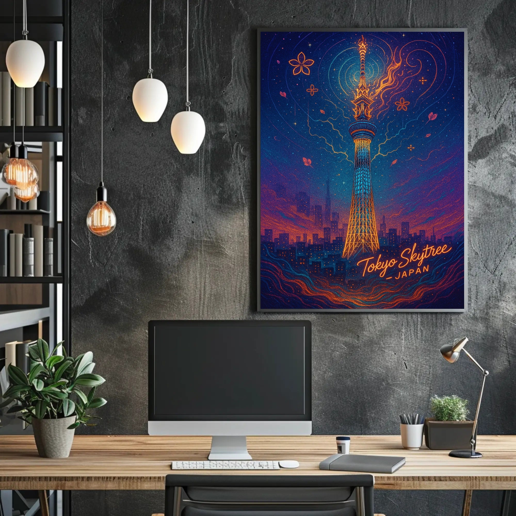 Tokyo Skytree Travel Poster Scenic Wall Art Print