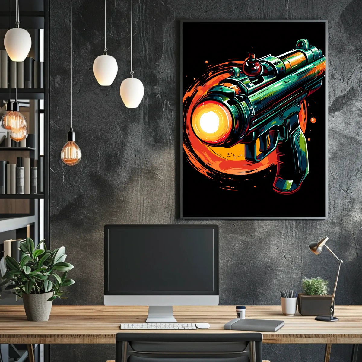 Futuristic Blaster Art Poster