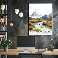 Gates of the Arctic Watercolor Wall Art Poster