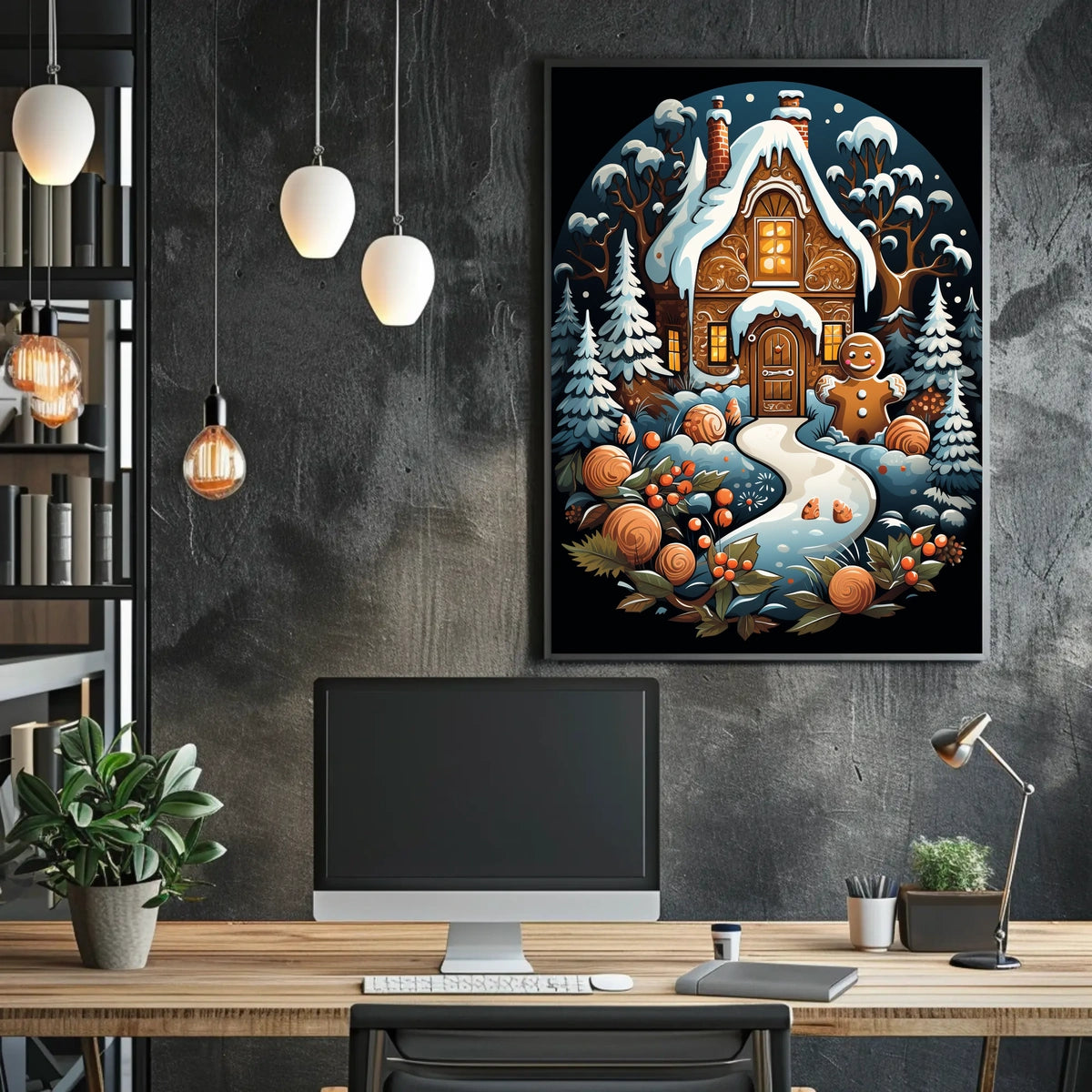 Enchanted Gingerbread Cottage Poster