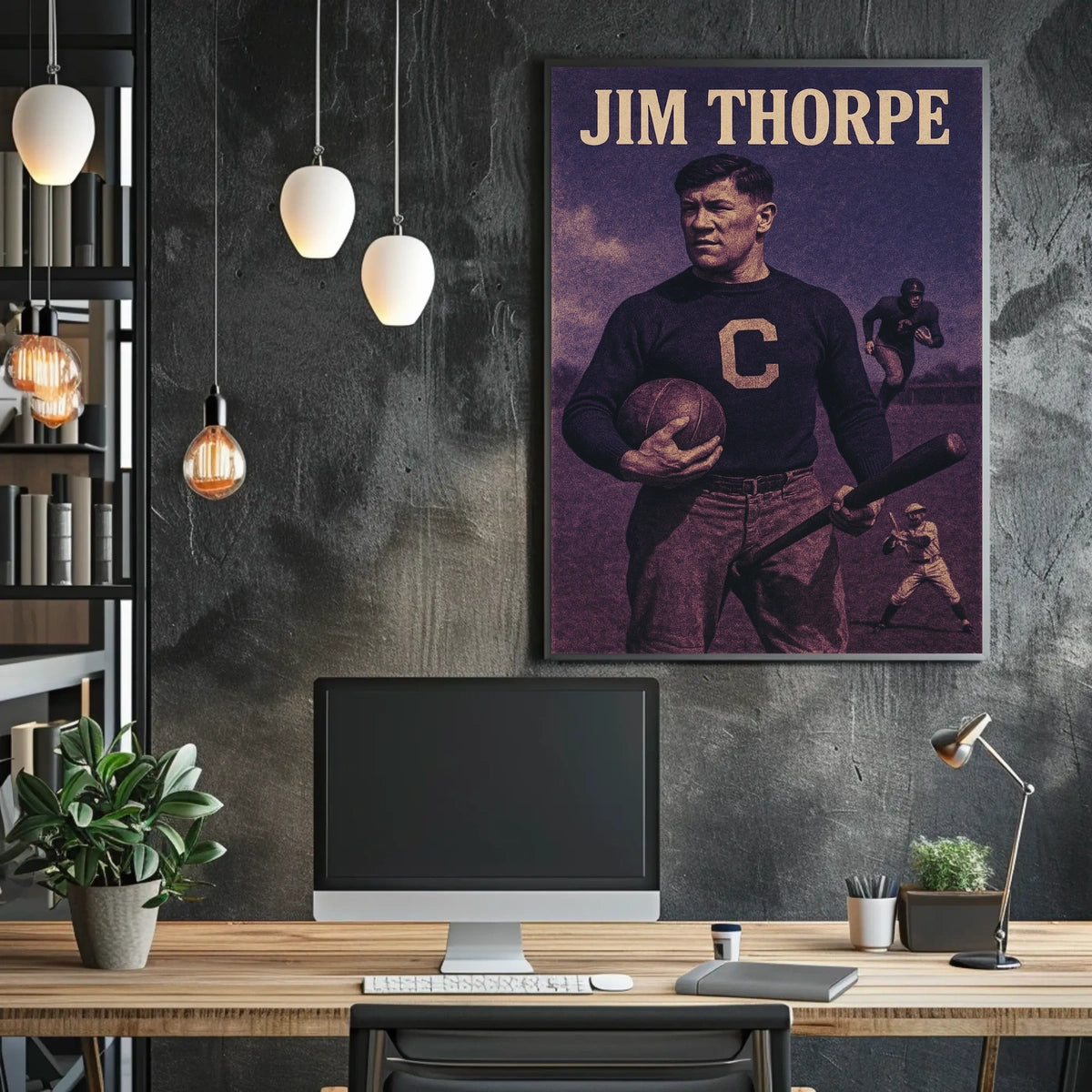 Jim Thorpe Legendary Athlete Poster