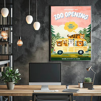 Zoo Opening Announcement Poster PosterGoat
