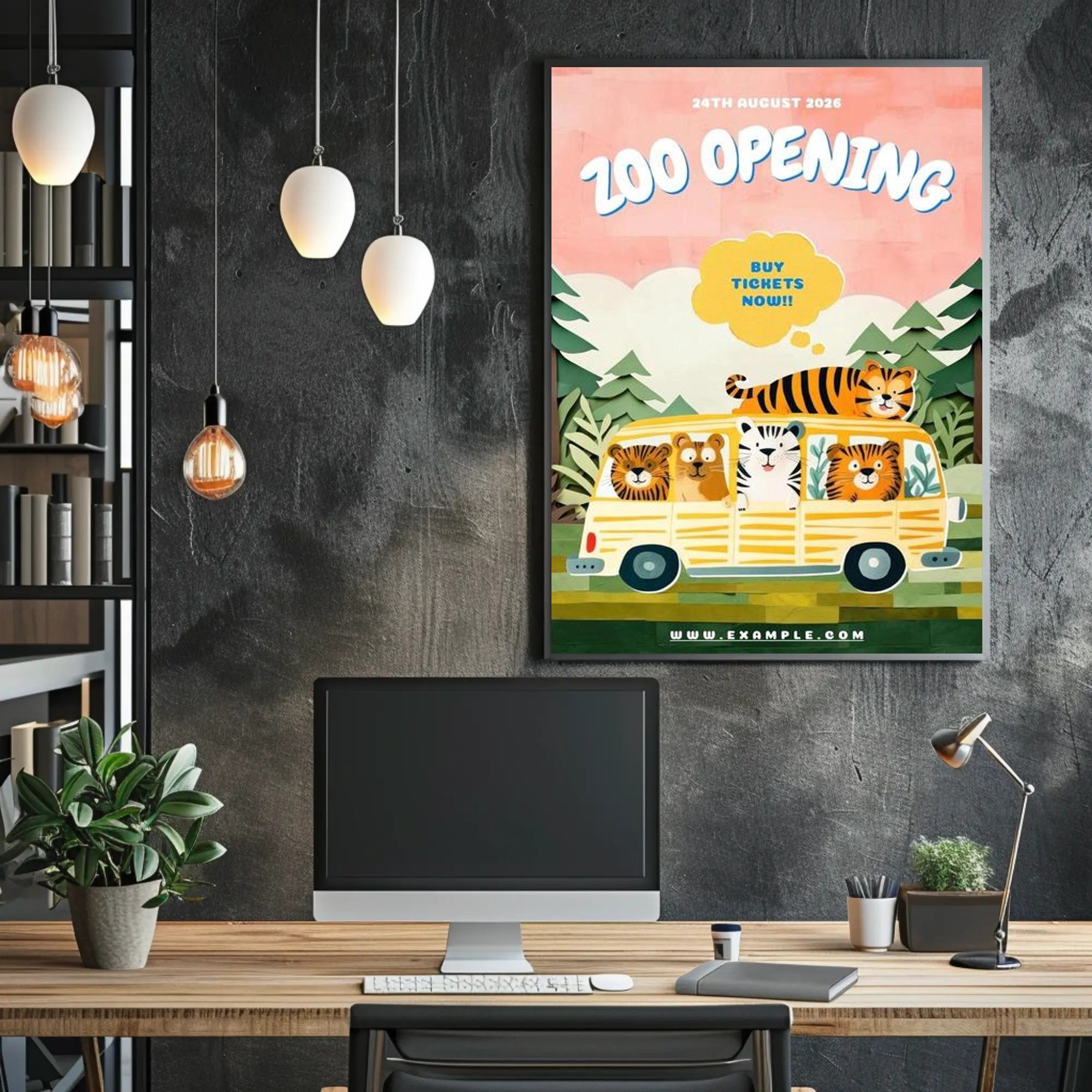 Zoo Opening Announcement Poster PosterGoat