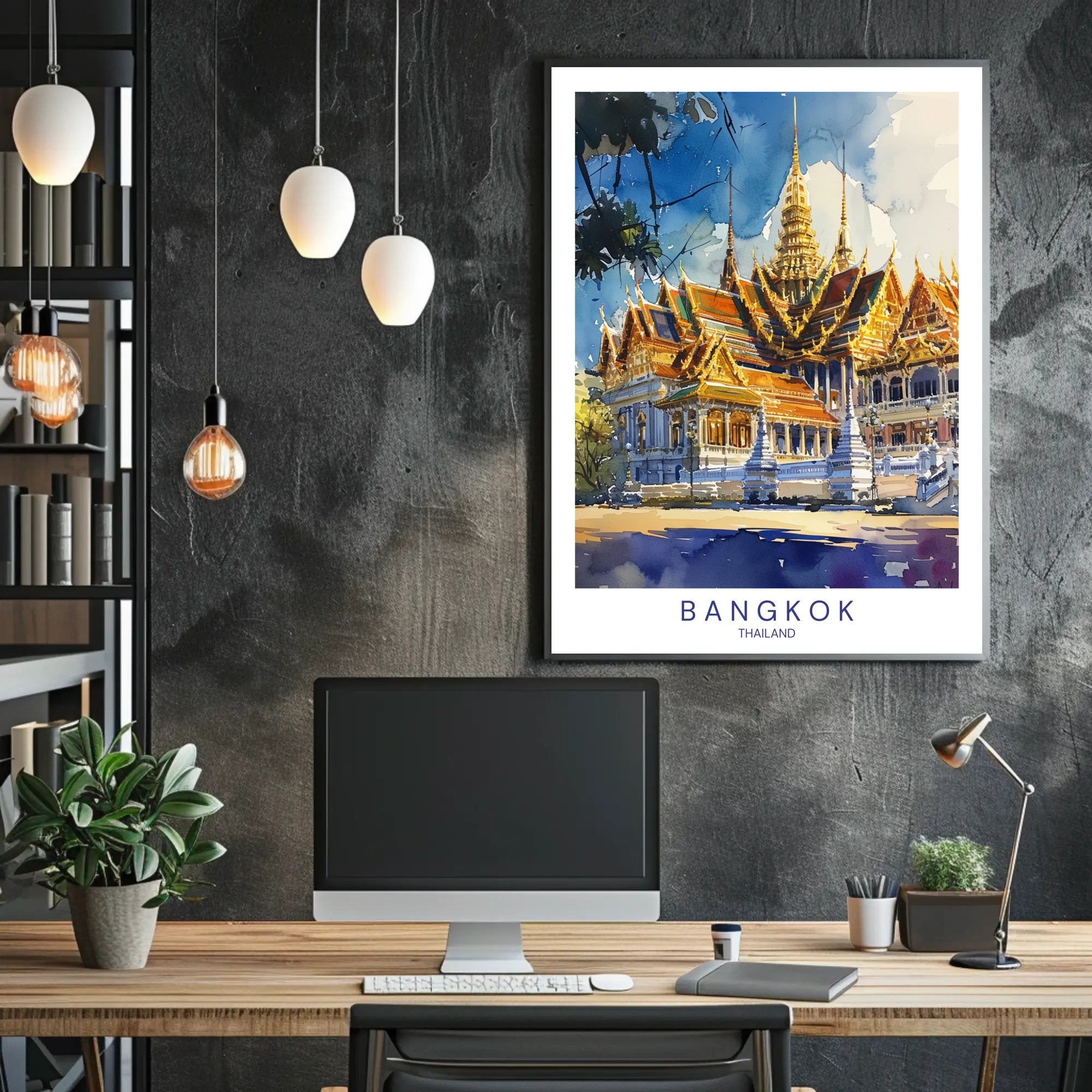 Bangkok's Architectural Splendor Poster PosterGoat