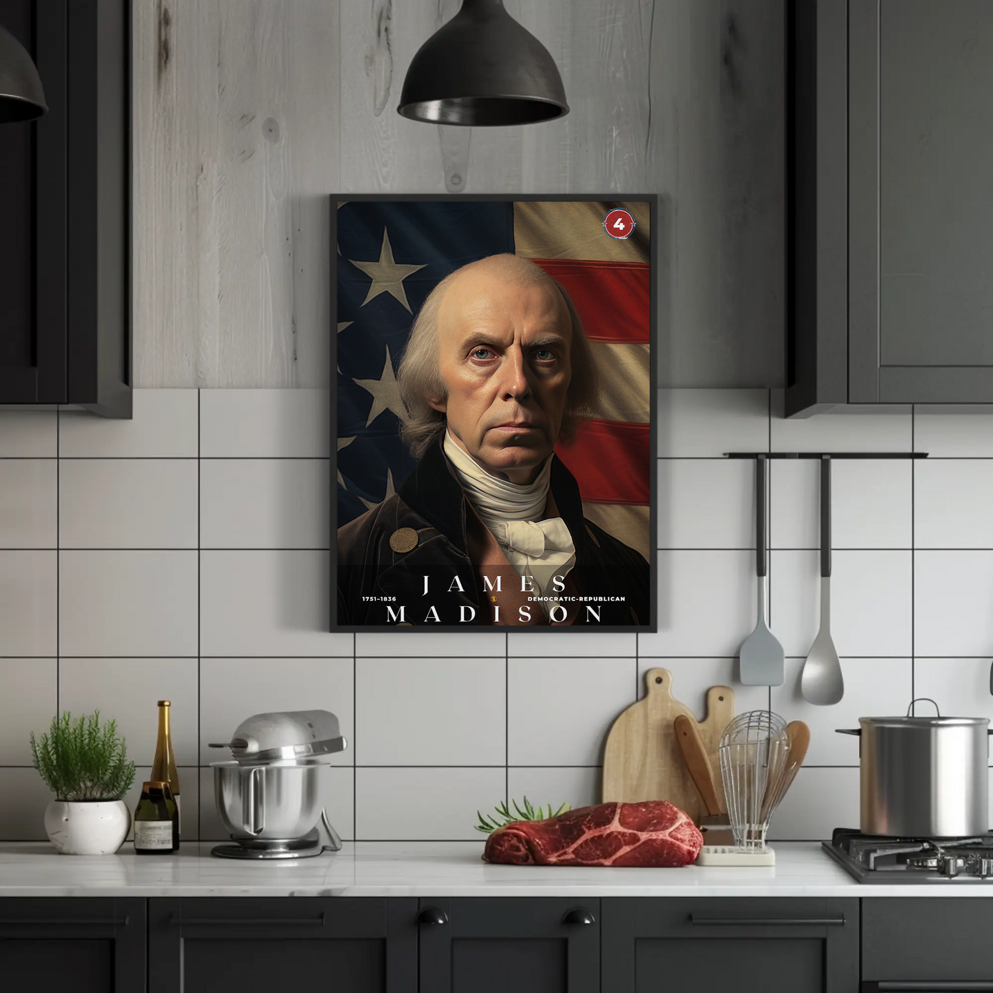 James Madison 4th President Of The United States Portrait