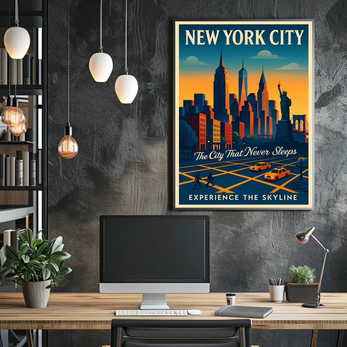 New York City Skyline Poster Iconic Cityscape Art For Home