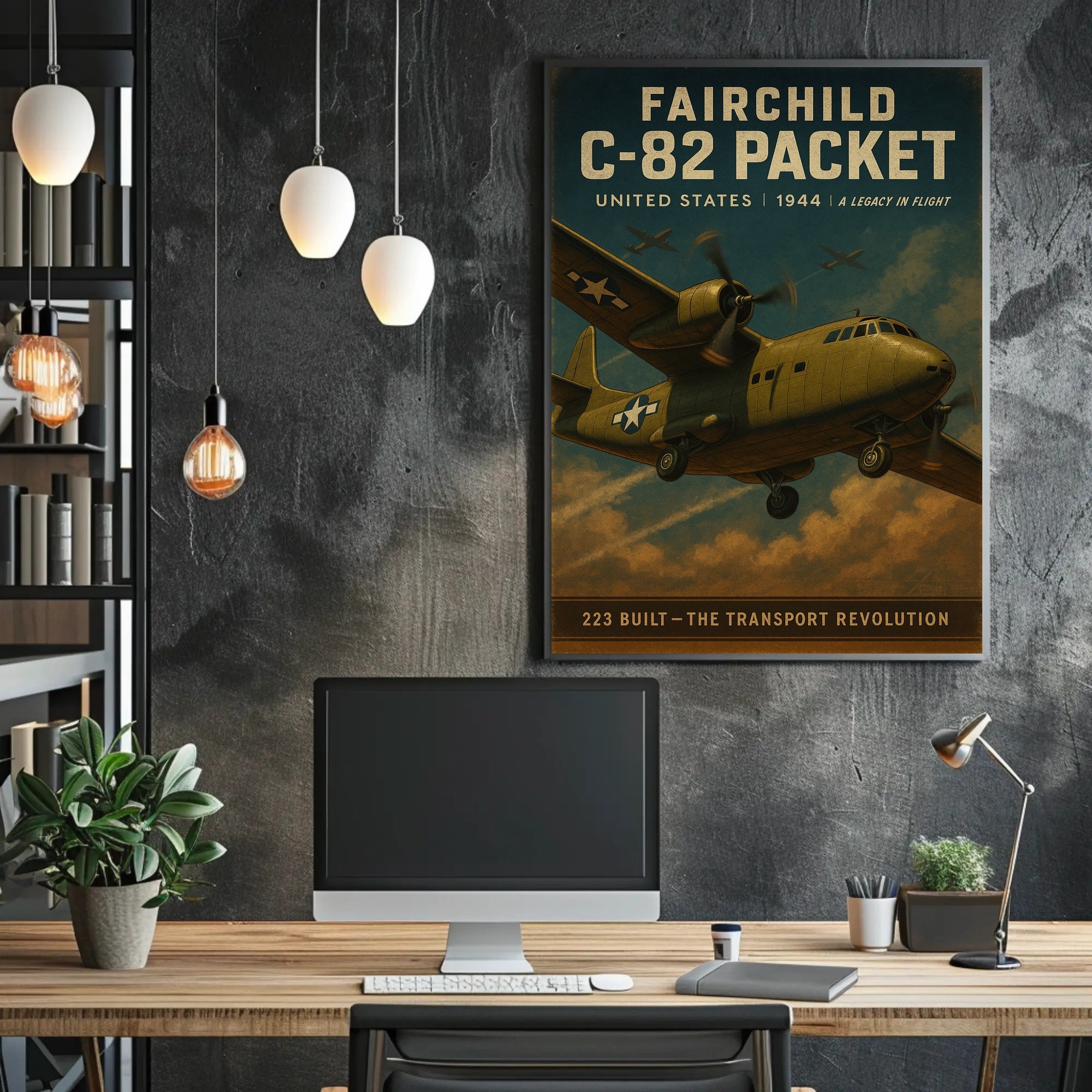 Fairchild C 82 Packet Vintage Poster Print