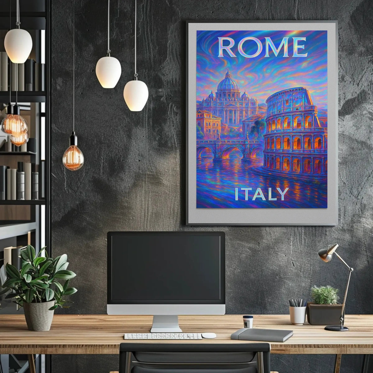 Rome, Italy A Vibrant Dreamscape Poster