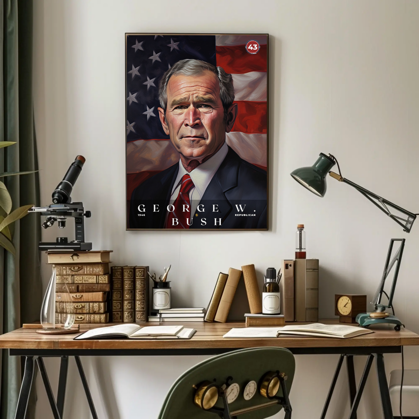 George W. Bush 43rd President Of The United States Portrait