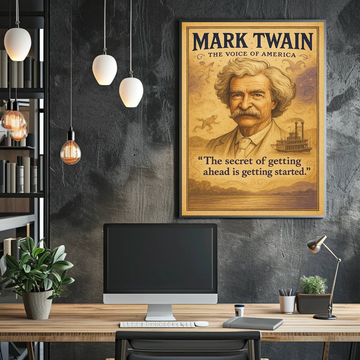 Mark Twain The Voice of America Poster