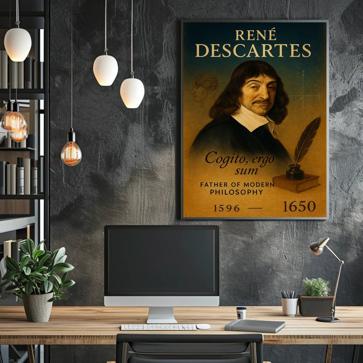 René Descartes Father Of Modern Poster