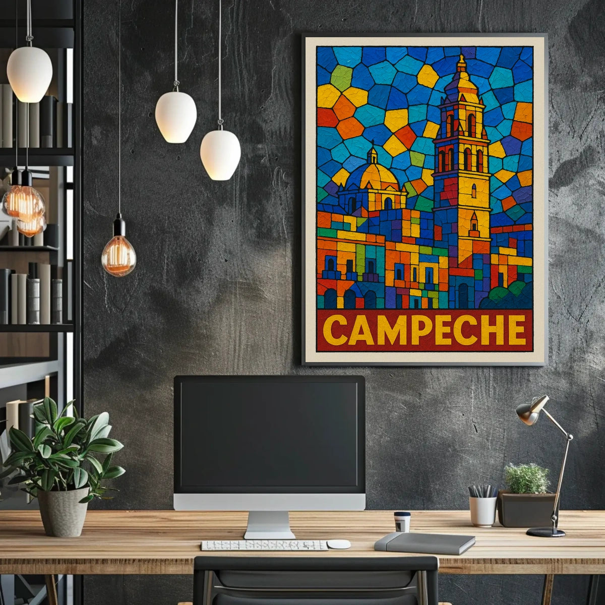 Campeche Stained Glass Art Poster