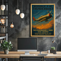 Republic P-47 Thunderbolt WWII Fighter Aircraft Poster