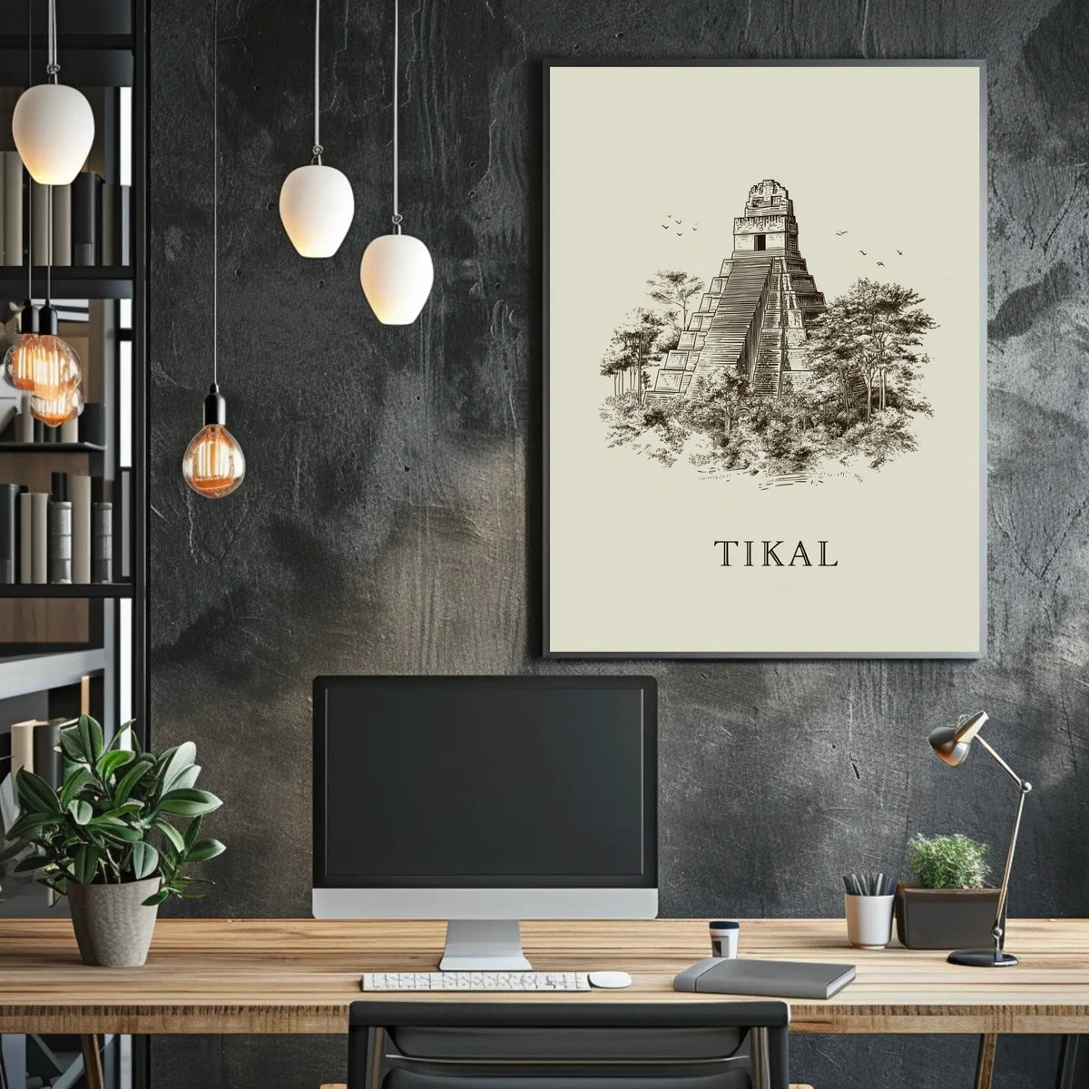 Tikal Ancient Mayan City Poster