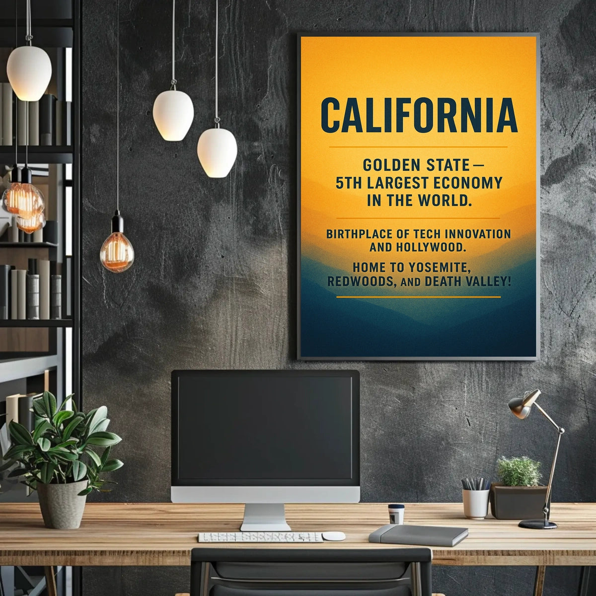 California The Golden State Poster