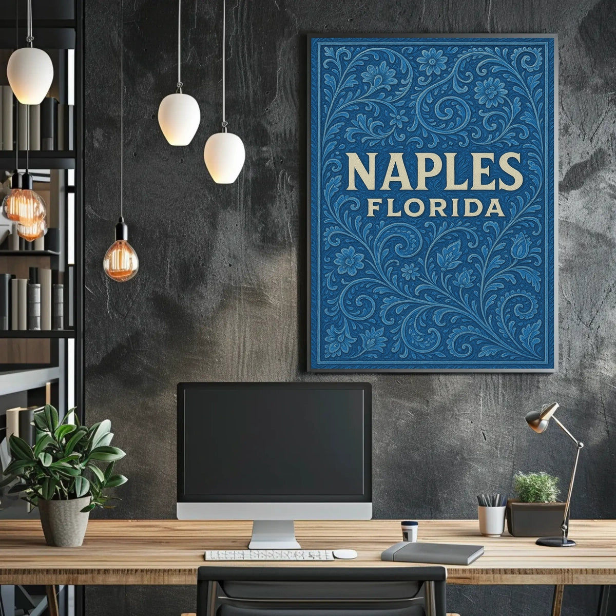 Naples Florida Scenic Poster Wall Art Beach Coastal Sunset