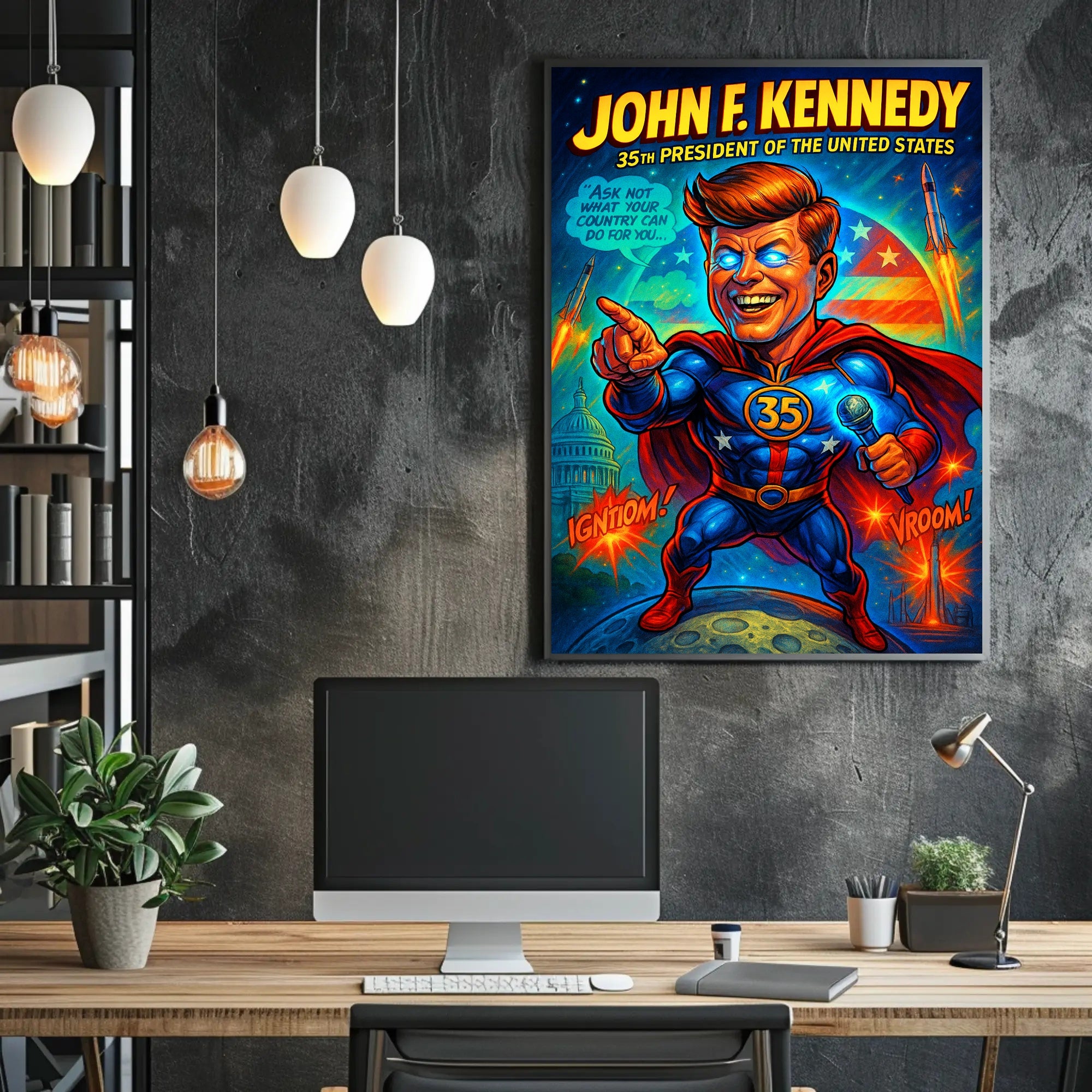 John F. Kennedy 35th President Poster PosterGoat