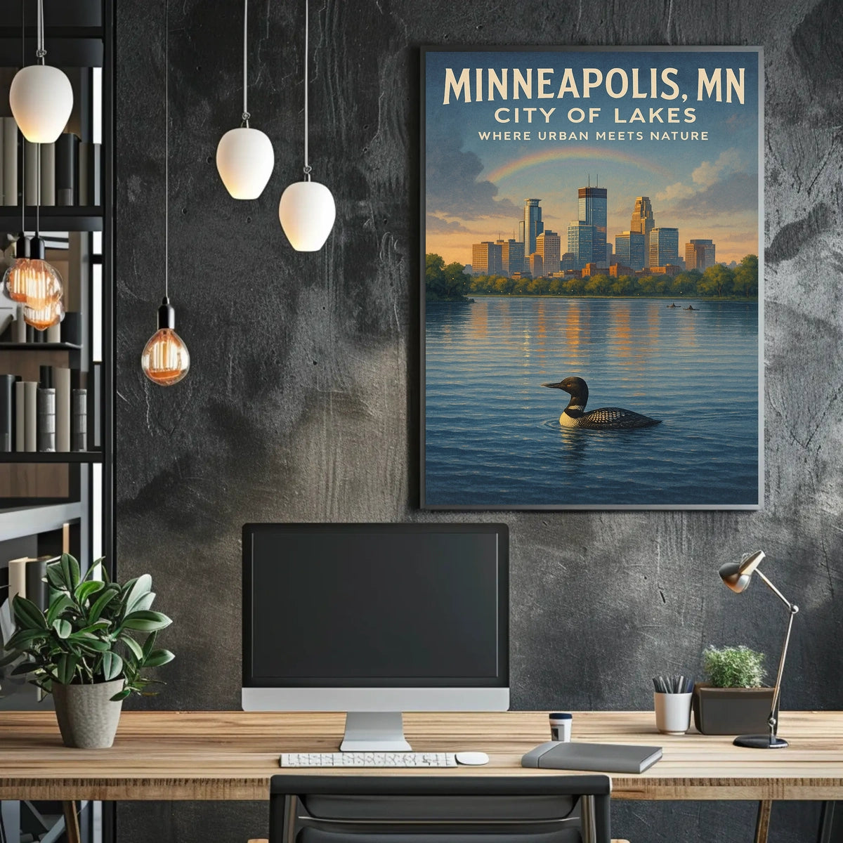 Minneapolis City of Lakes Poster