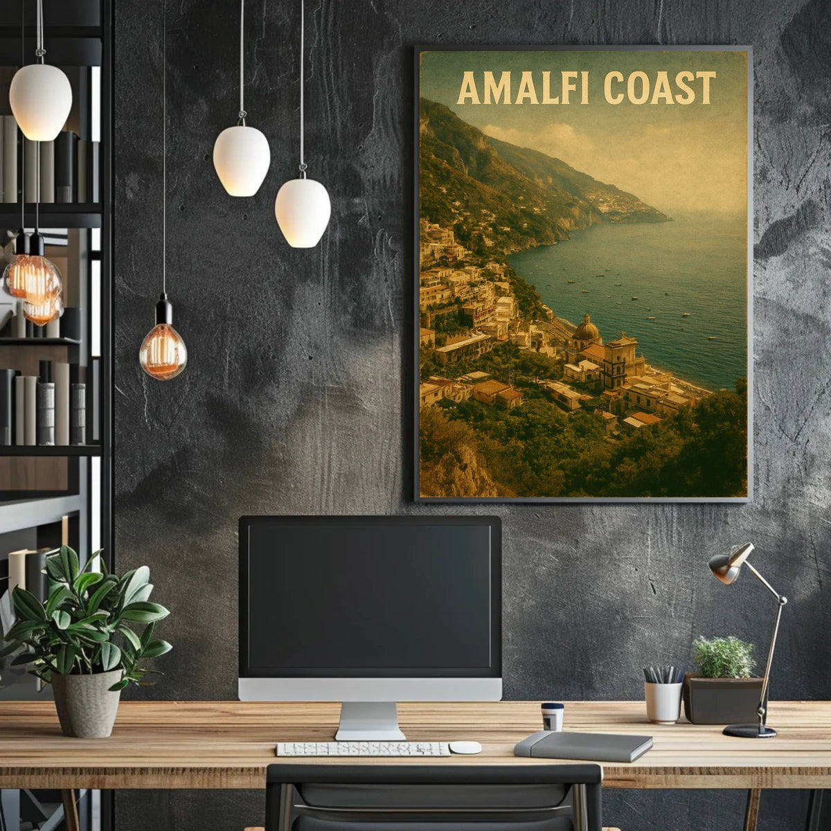 Amalfi Coast Vintage Travel Vintage Poster